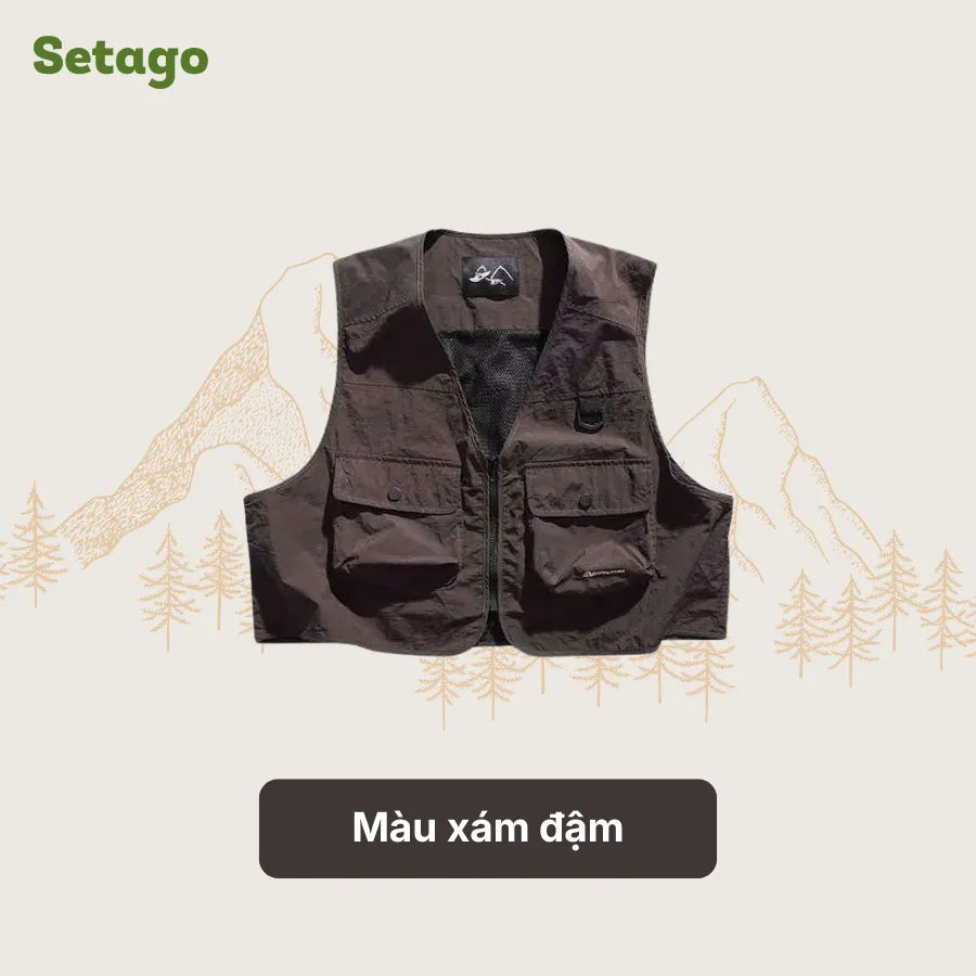 Áo gile Finn Finn dã ngoại dáng crop đa năng
