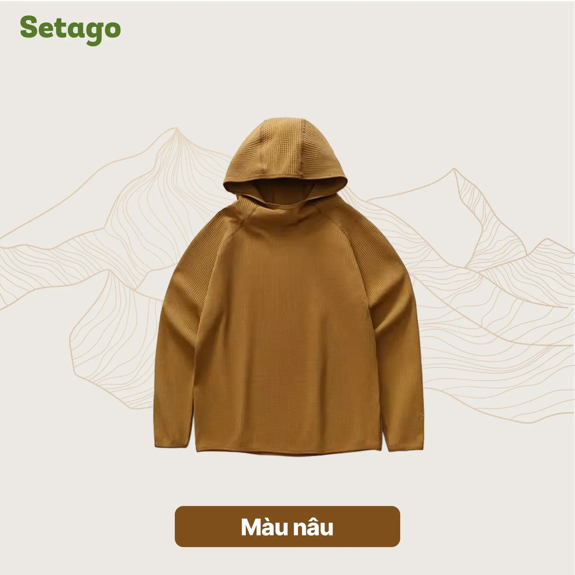 ao-hoodie-chay-bo-air-waffle-mau-nau - Setago Travel & Outdoor