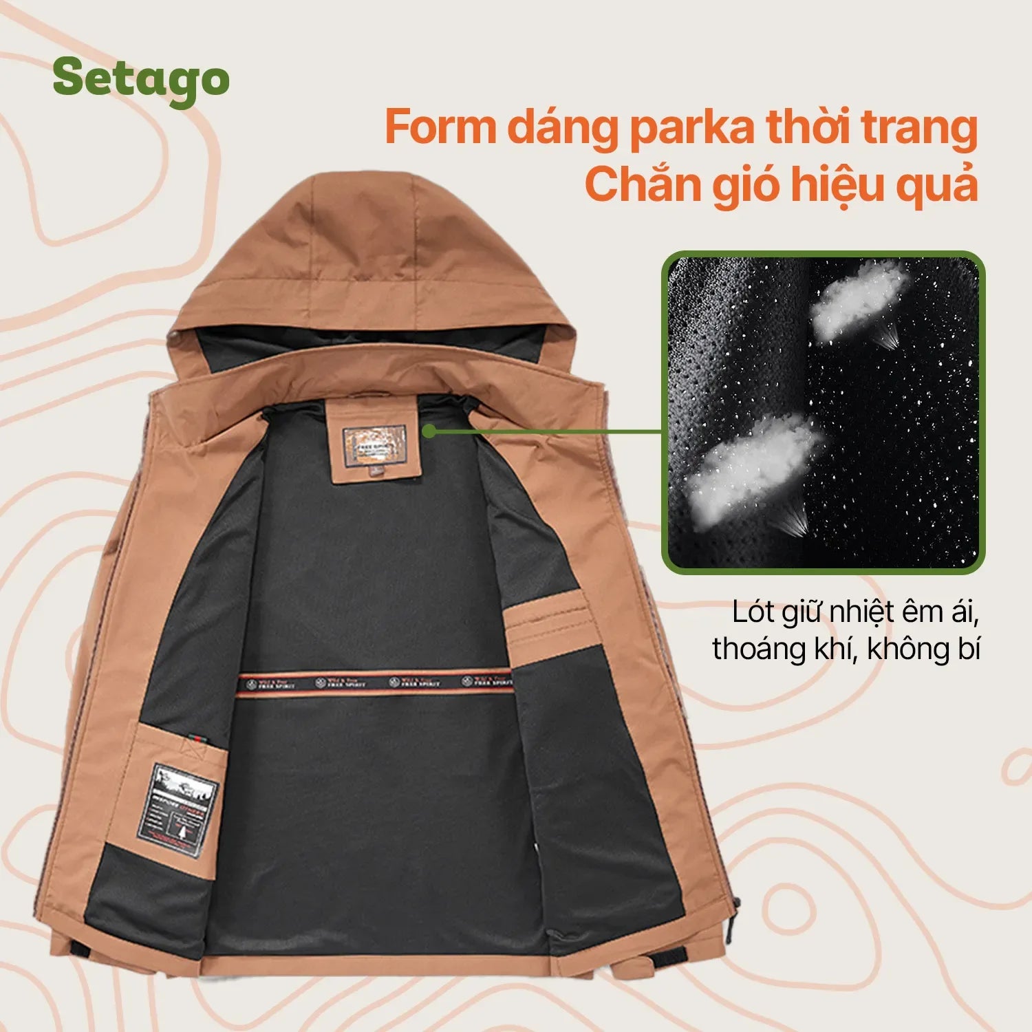 ao-khoac-parka-thorin-setago-chan-gio-giu-nhiet - Setago Travel & Outdoor