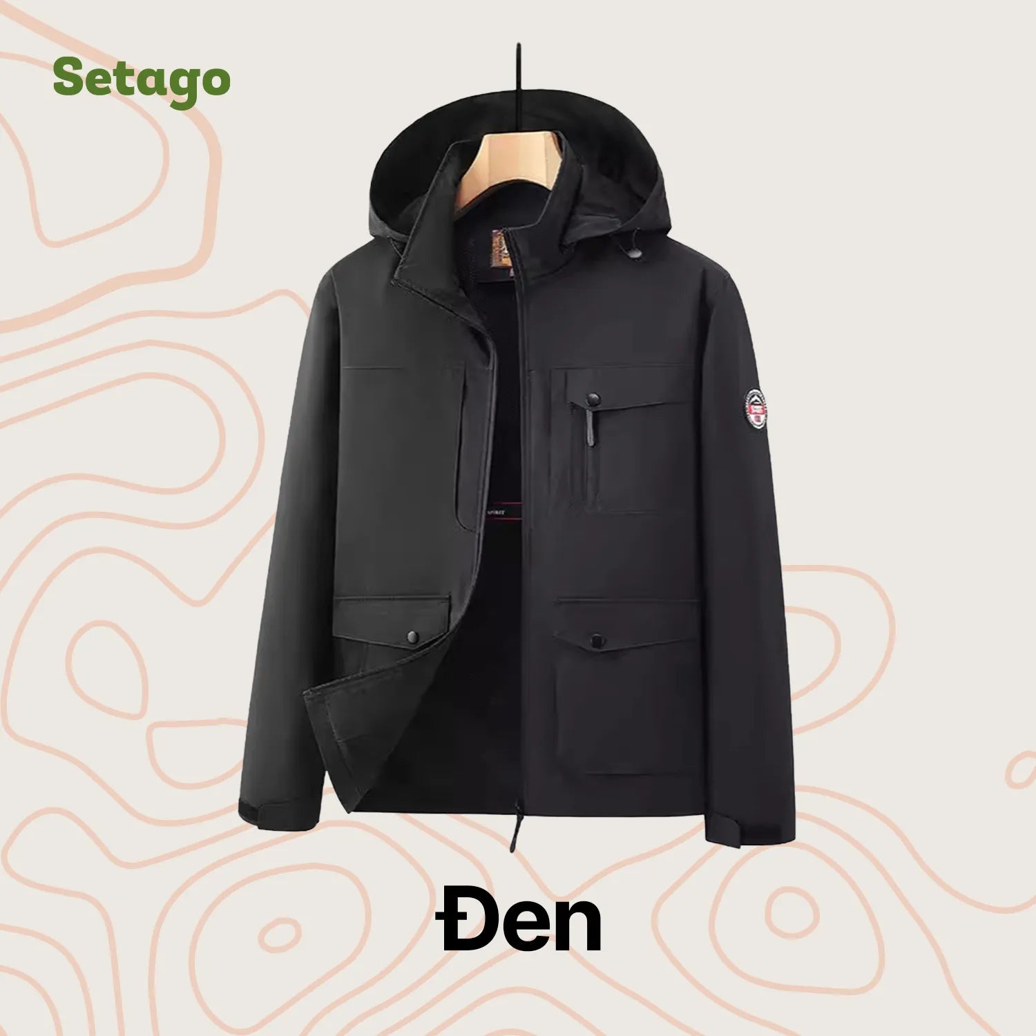 ao-khoac-thorin-mau-den-nam-nu-unisex - Setago Travel & Outdoor