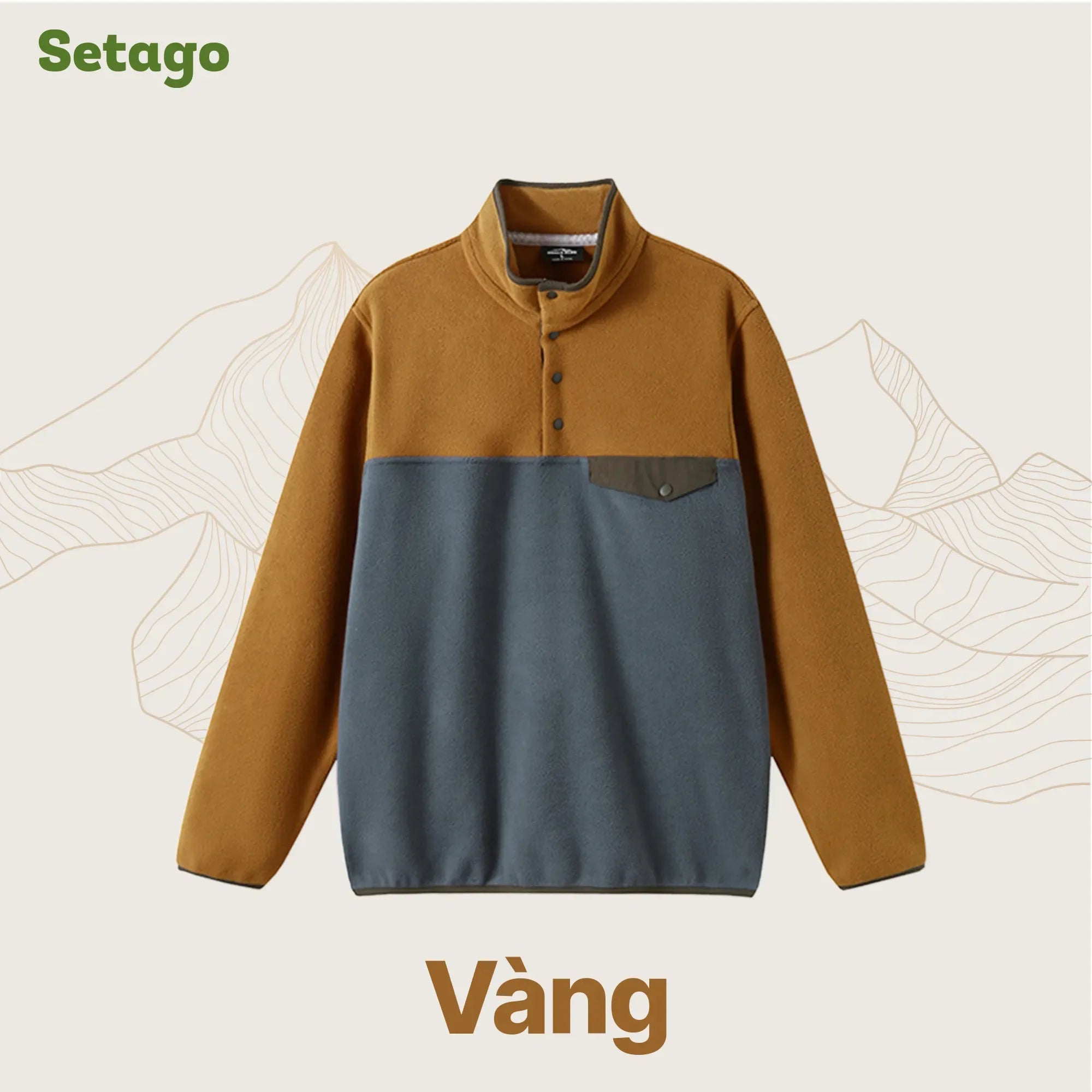 ao-ni-bong-froza-phoi-mau-vang-nau - Setago Travel & Outdoor