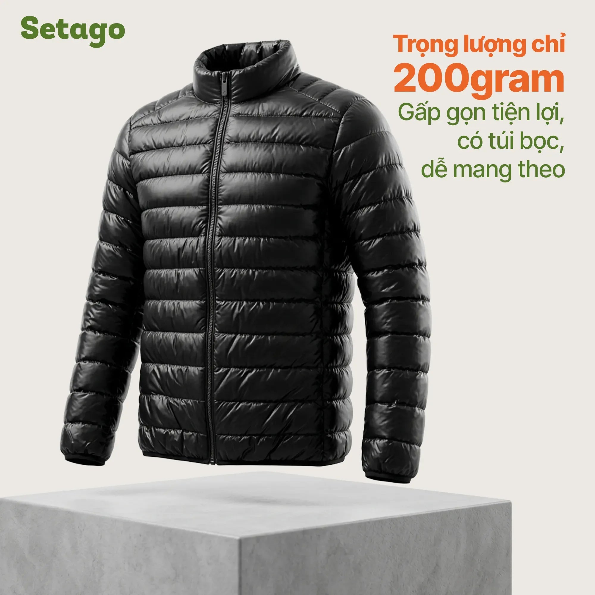 ao-phao-gap-gon-200gram-kem-tui-boc-setago - Setago Travel & Outdoor