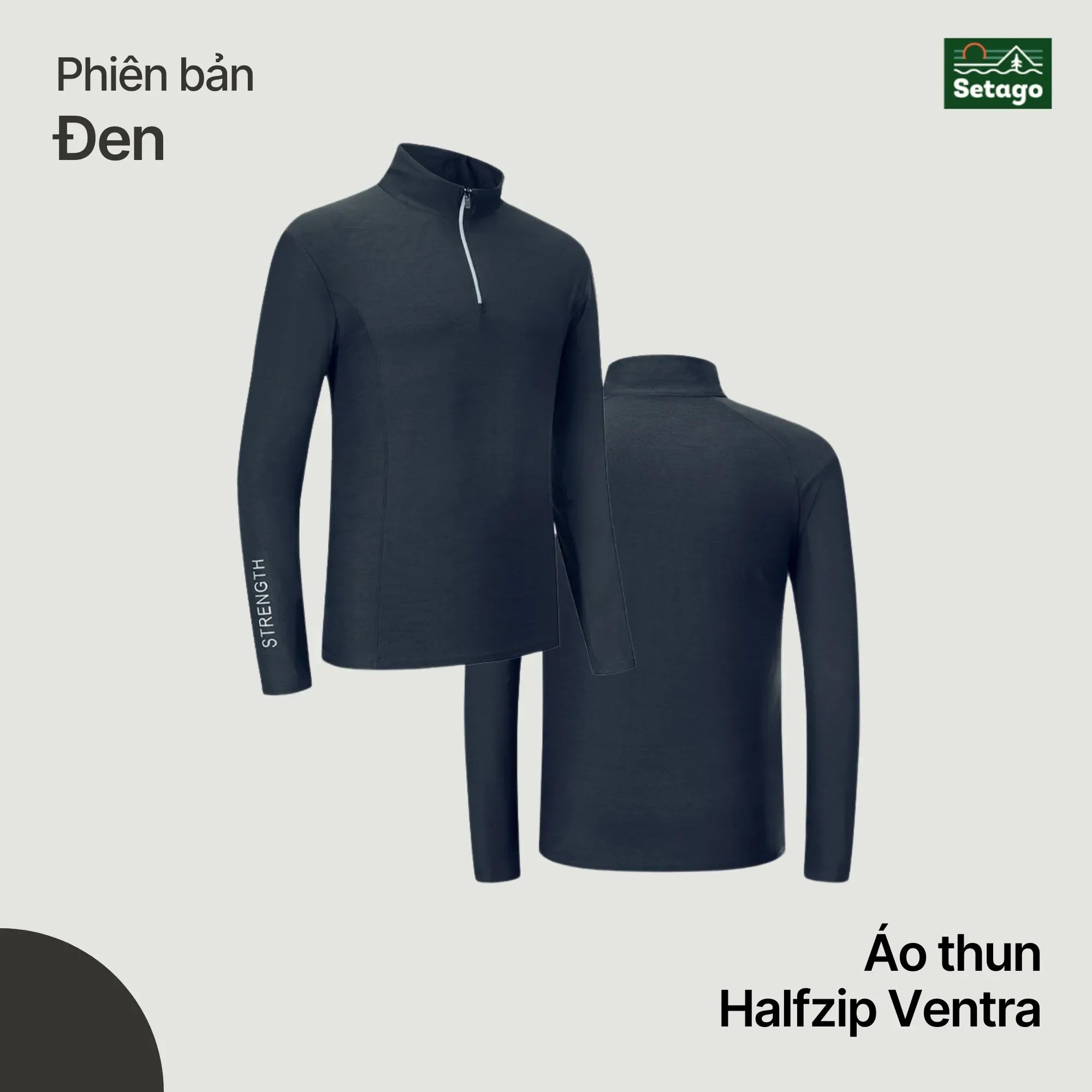 ao-thun-halfzip-ventra-mau-den - Setago Travel & Outdoor