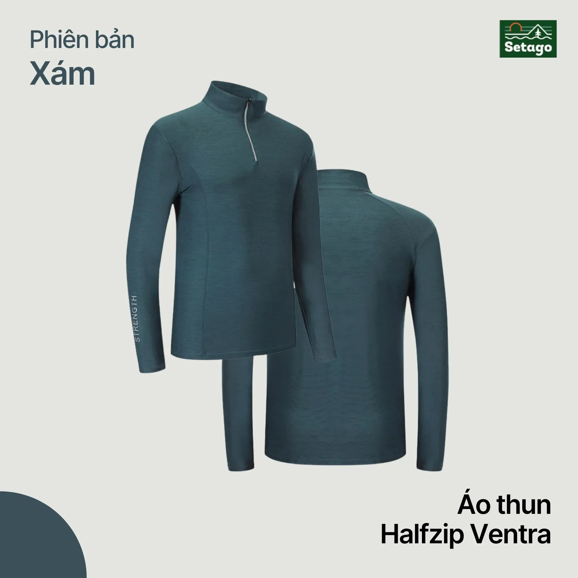 ao-thun-halfzip-ventra-mau-xam - Setago Travel & Outdoor