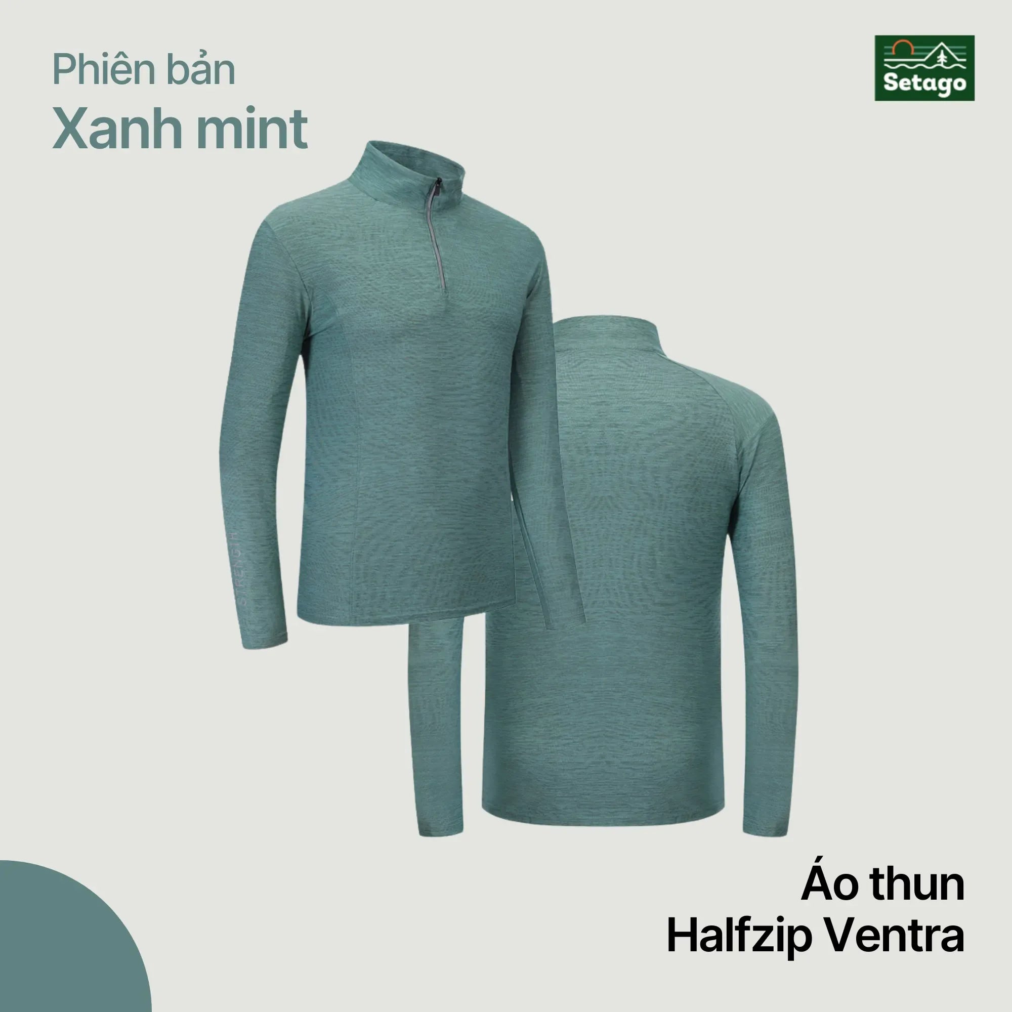 ao-thun-halfzip-ventra-mau-xanh-mint - Setago Travel & Outdoor