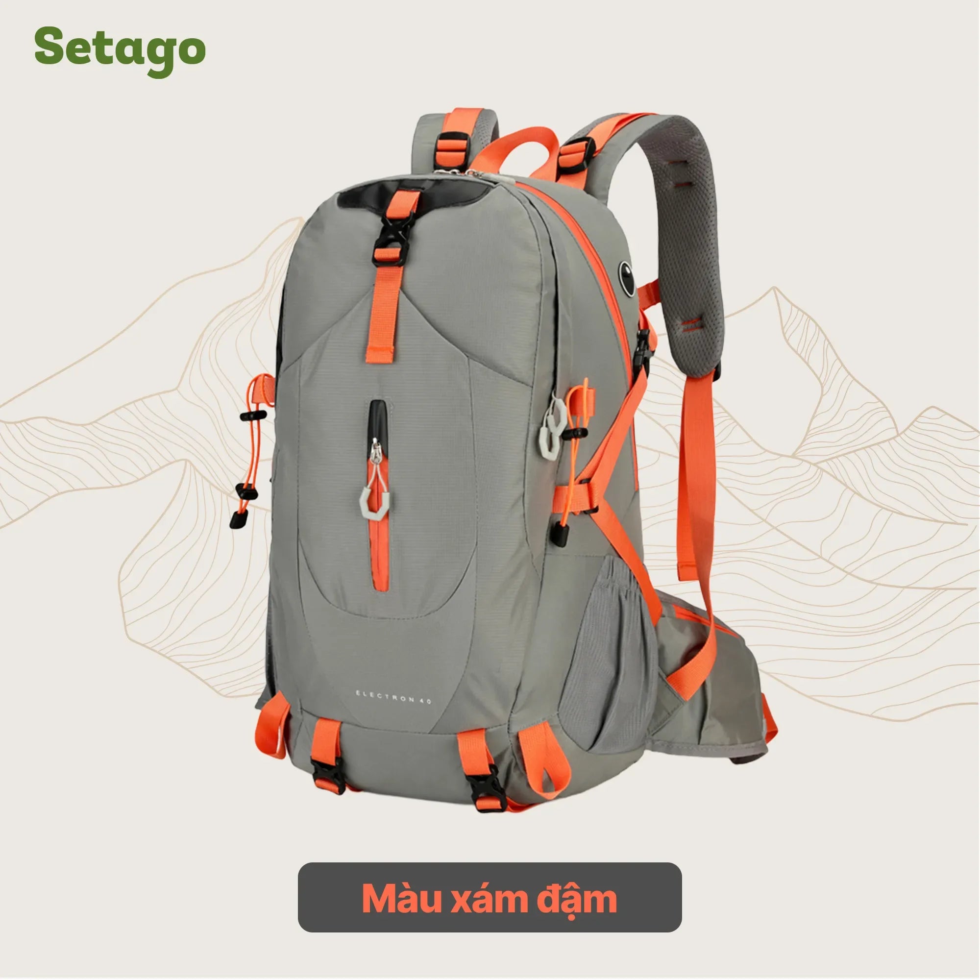balo-da-ngoai-electron-40-mau-xam-dam - Setago Travel & Outdoor