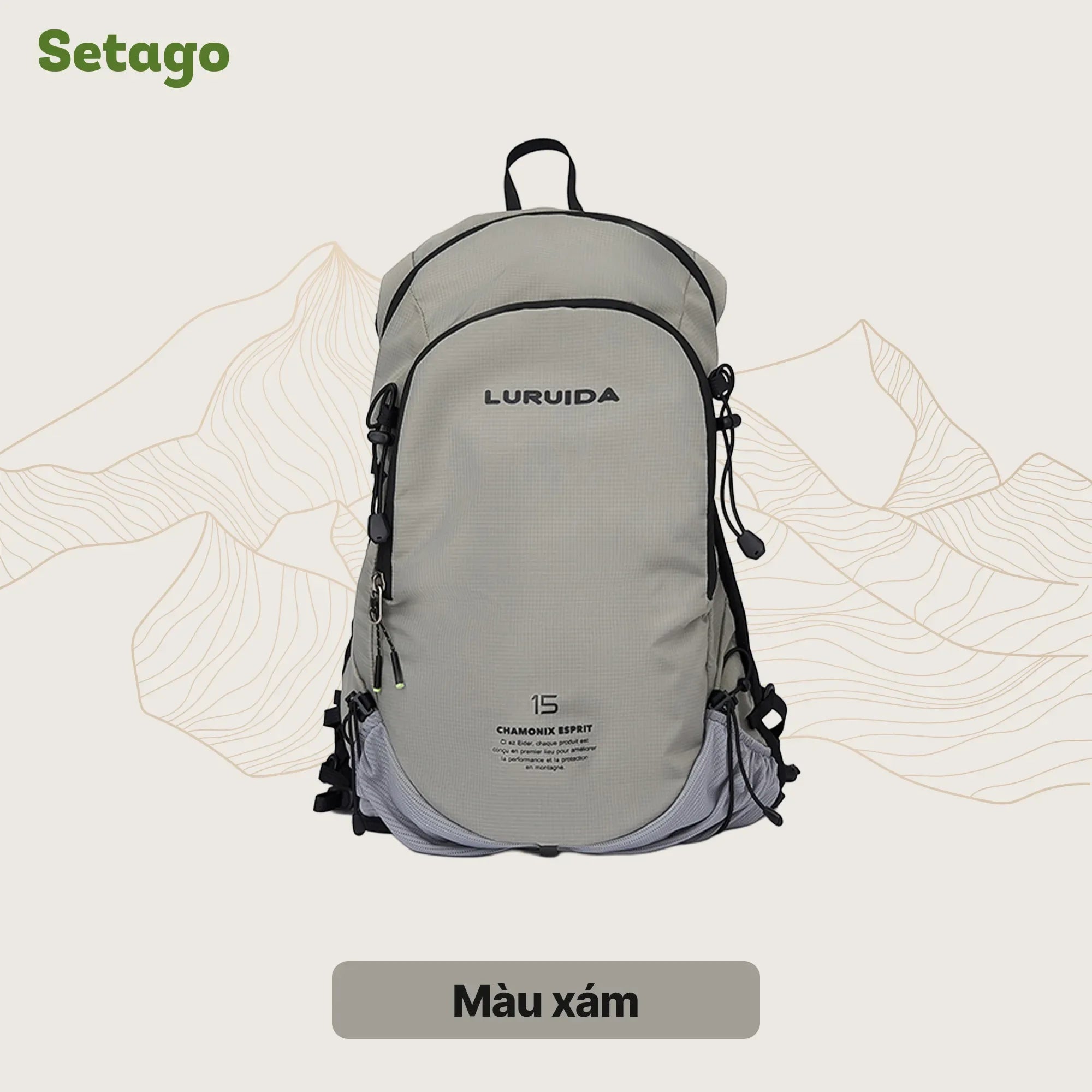 balo-luruida-15l-mau-xam - Setago Travel & Outdoor