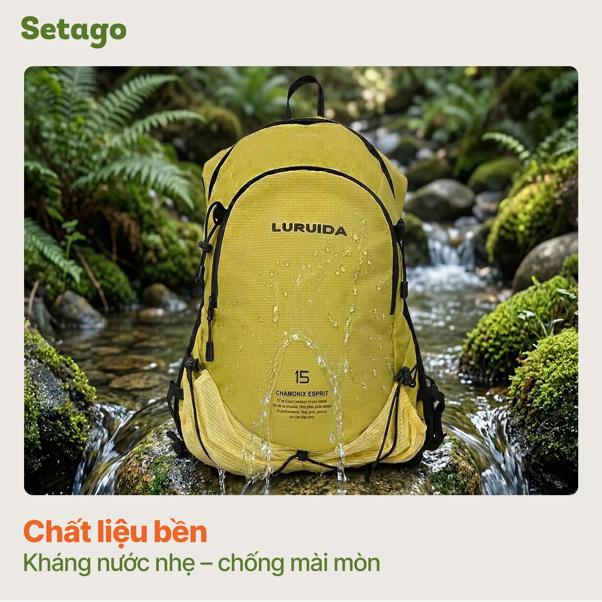 chat-lieu-khang-nuoc-chong-mai-mon-luruida - Setago Travel & Outdoor