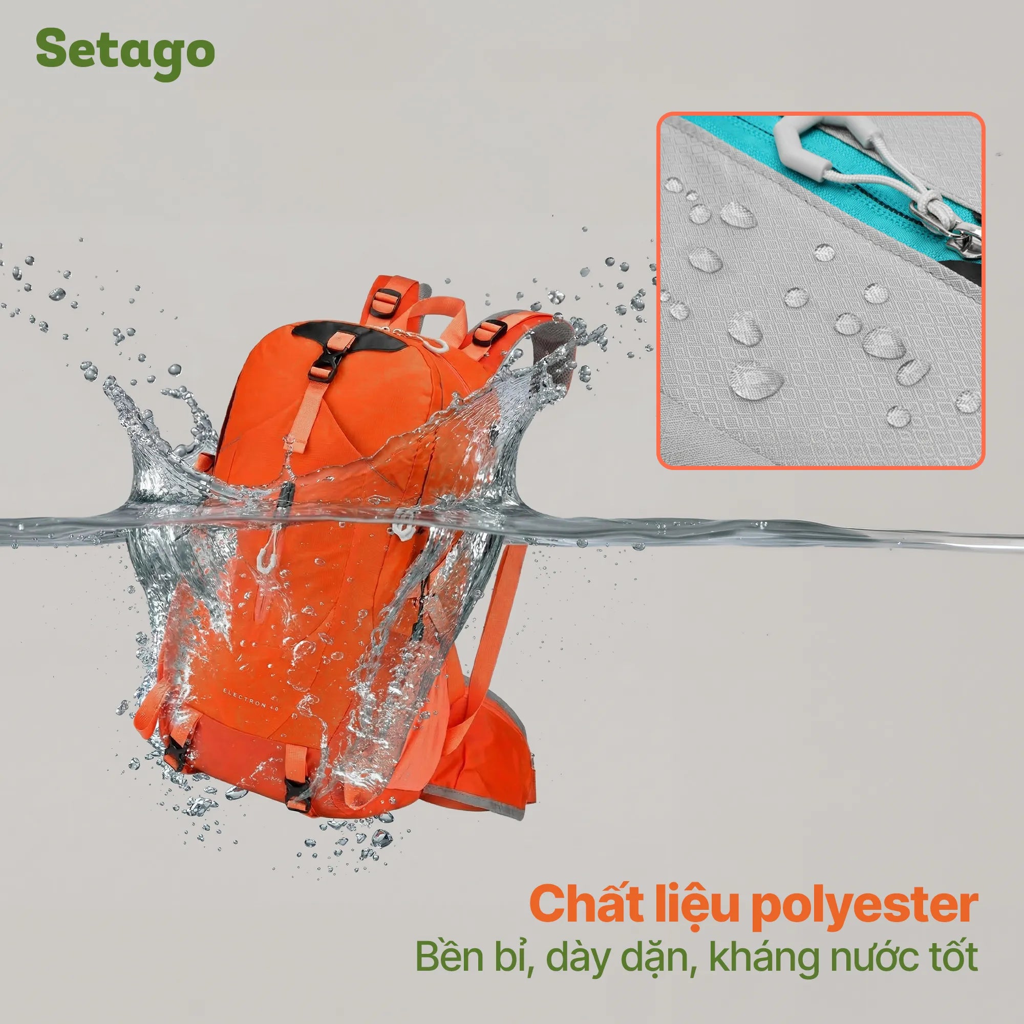 chat-lieu-polyester-khang-nuoc-balo-electron - Setago Travel & Outdoor