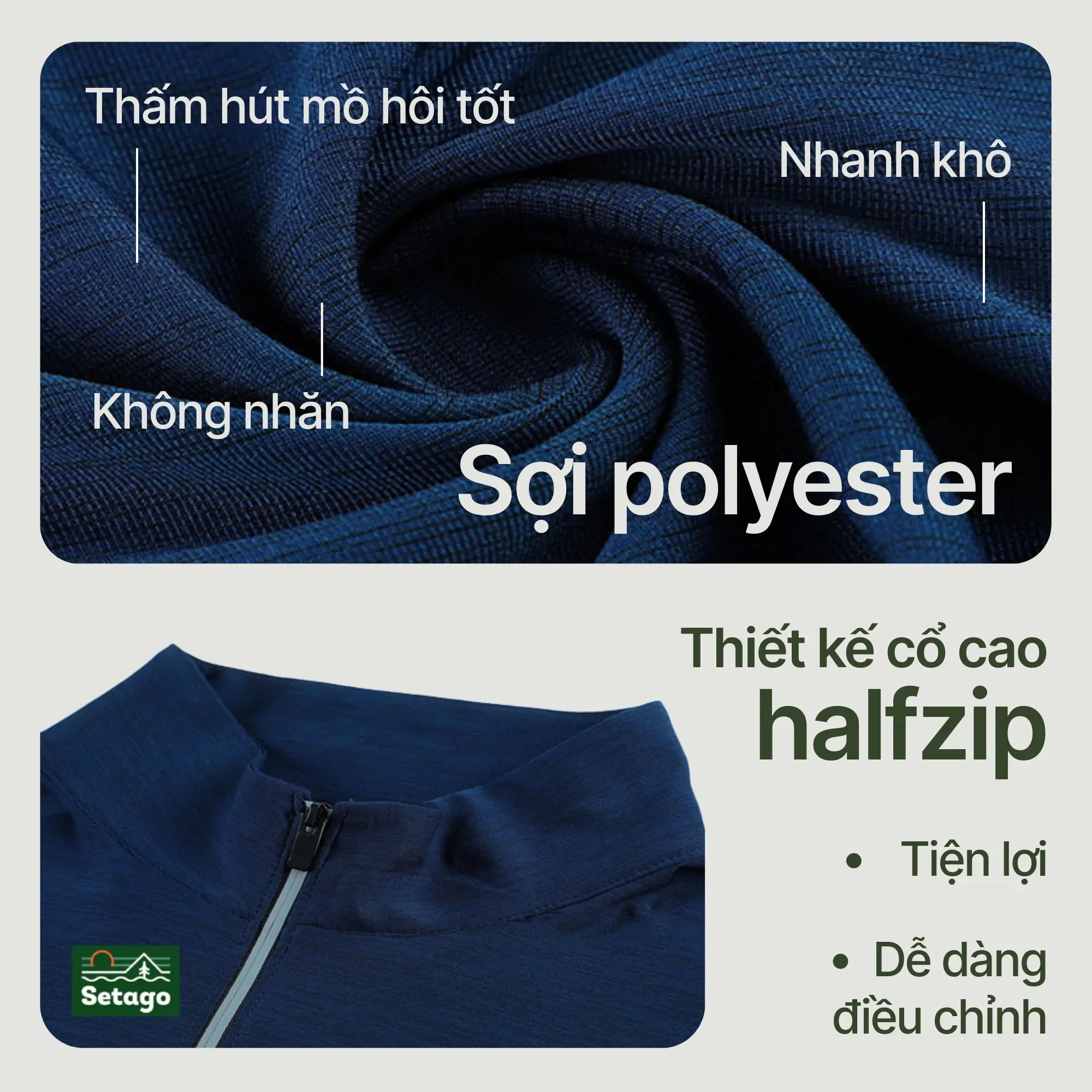chat-lieu-soi-polyester-ao-thun-ventra-thoang-khi - Setago Travel & Outdoor