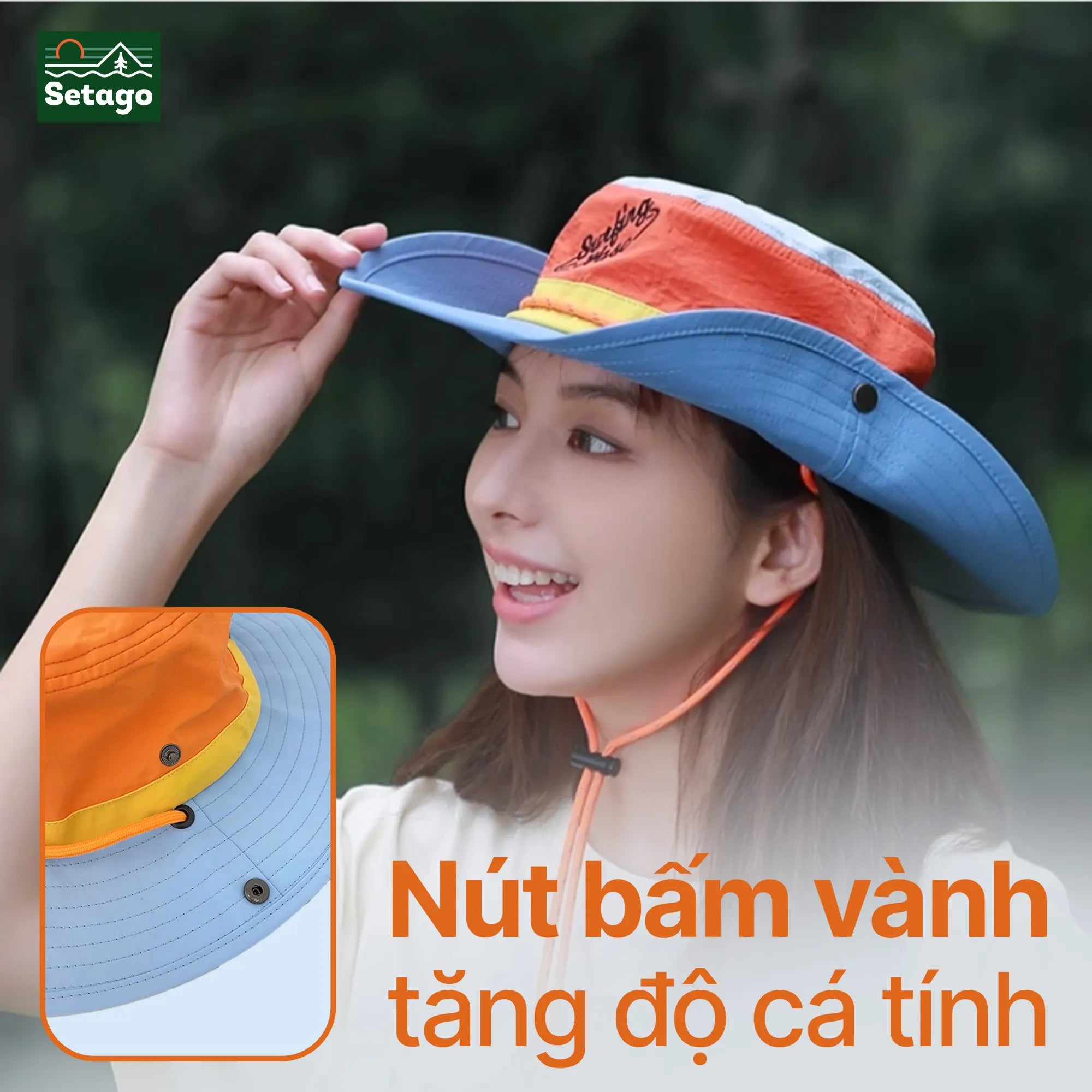 chi-tiet-nut-bam-vanh-mu-sunny - Setago Travel & Outdoor