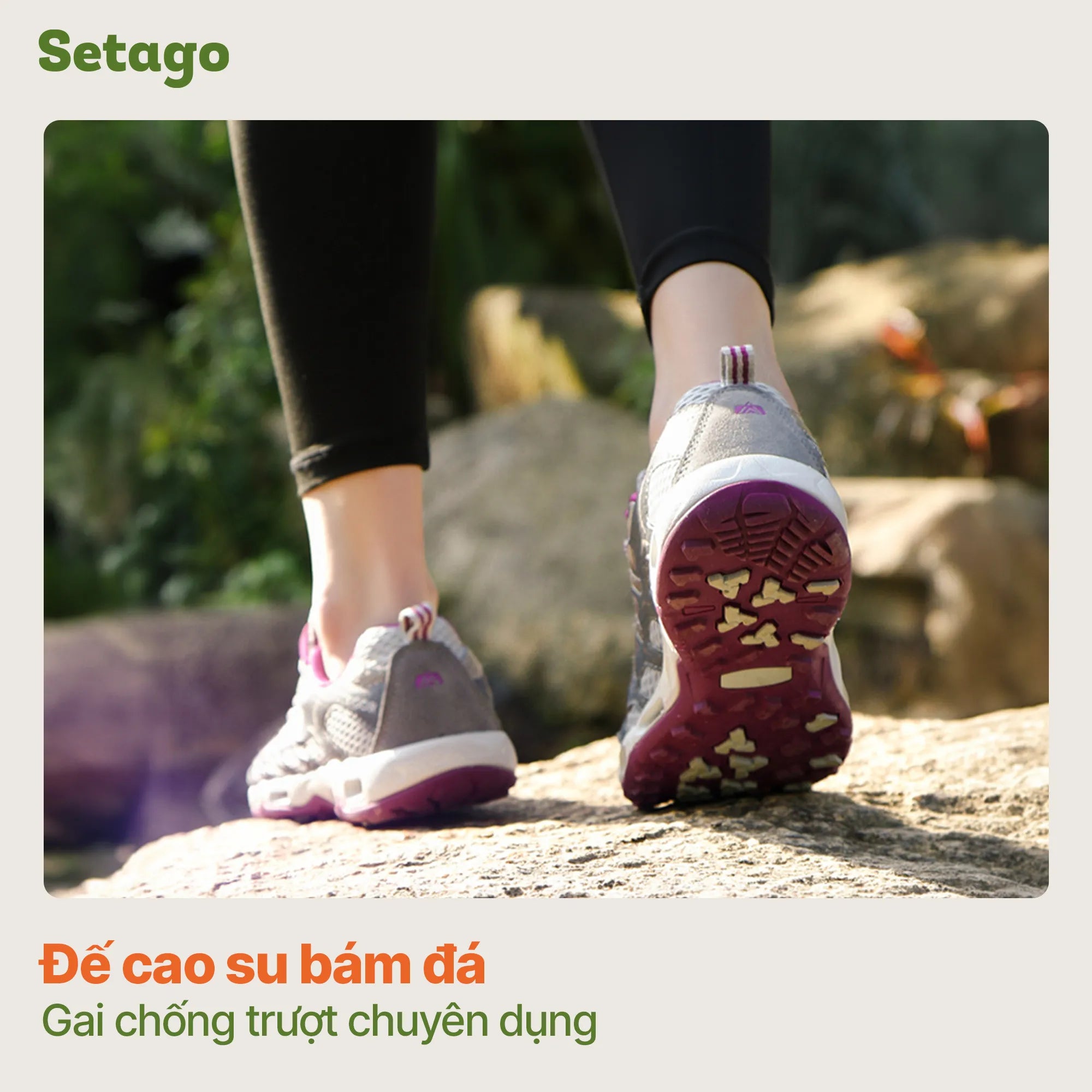 Giày dã ngoại Aqua Rock bám đá thoát nước