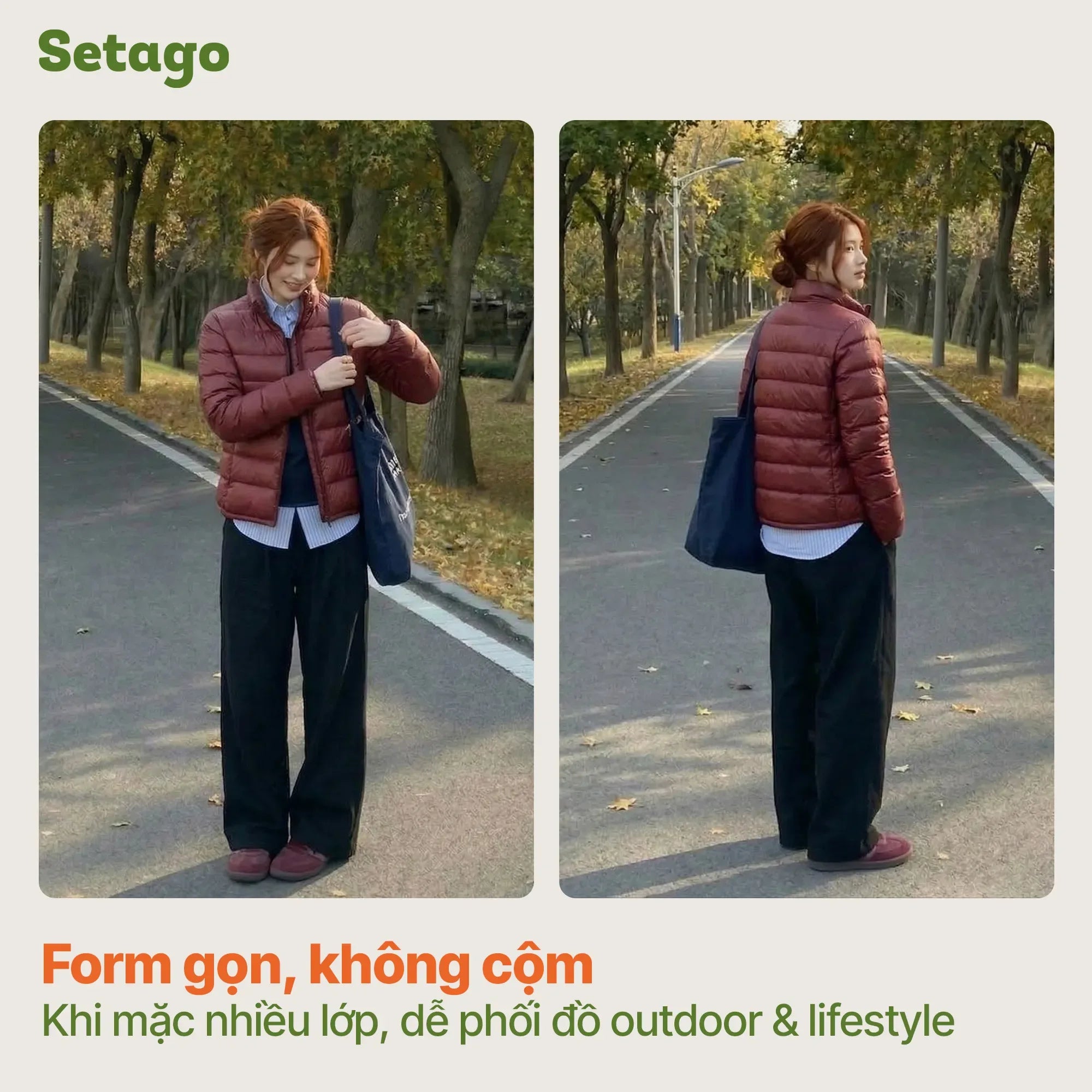 form-ao-phao-puffy-gon-gang-phoi-do-outdoor - Setago Travel & Outdoor