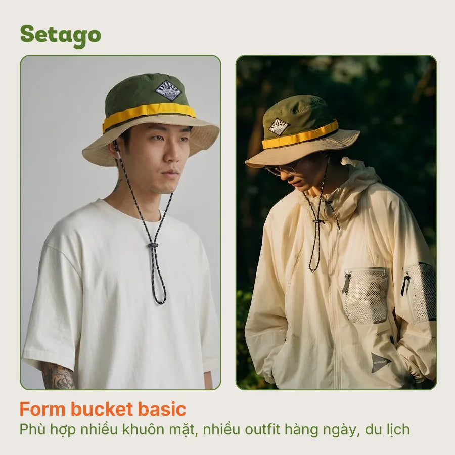Mũ bucket Solar Setago gấp gọn siêu nhẹ