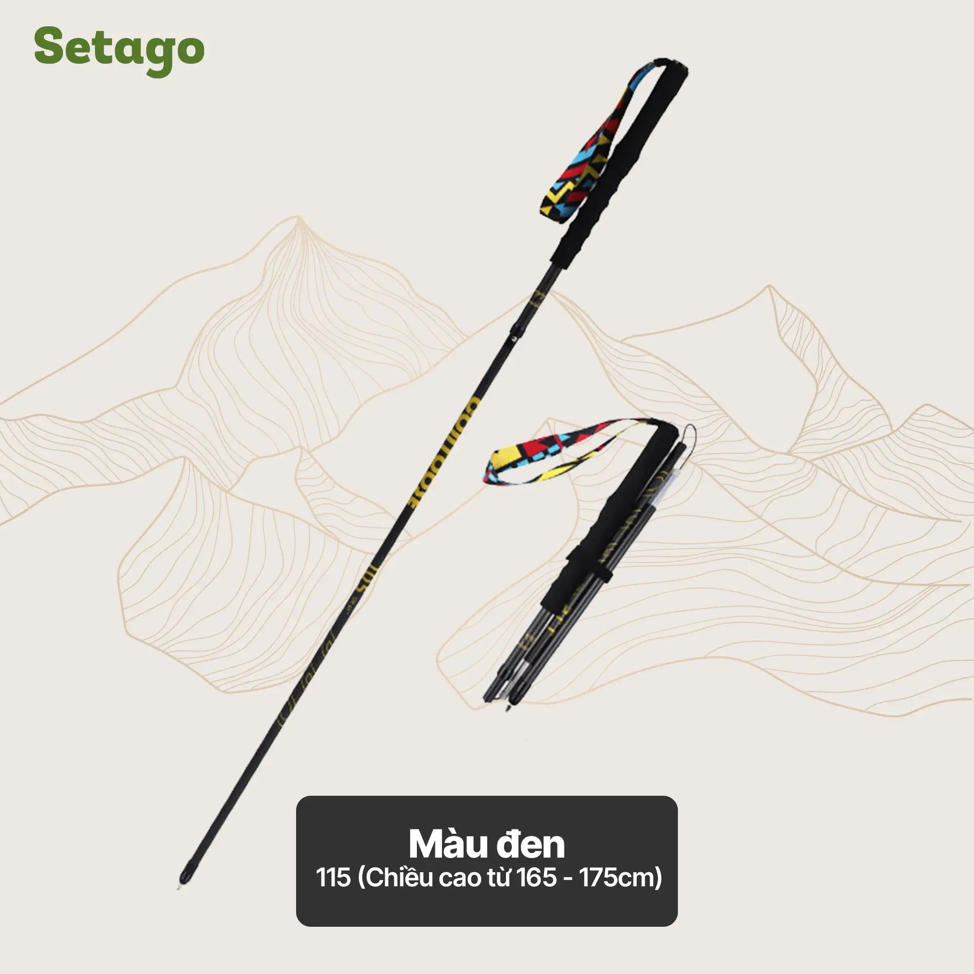 gay-contoose-t800-mau-den-115cm - Setago Travel & Outdoor
