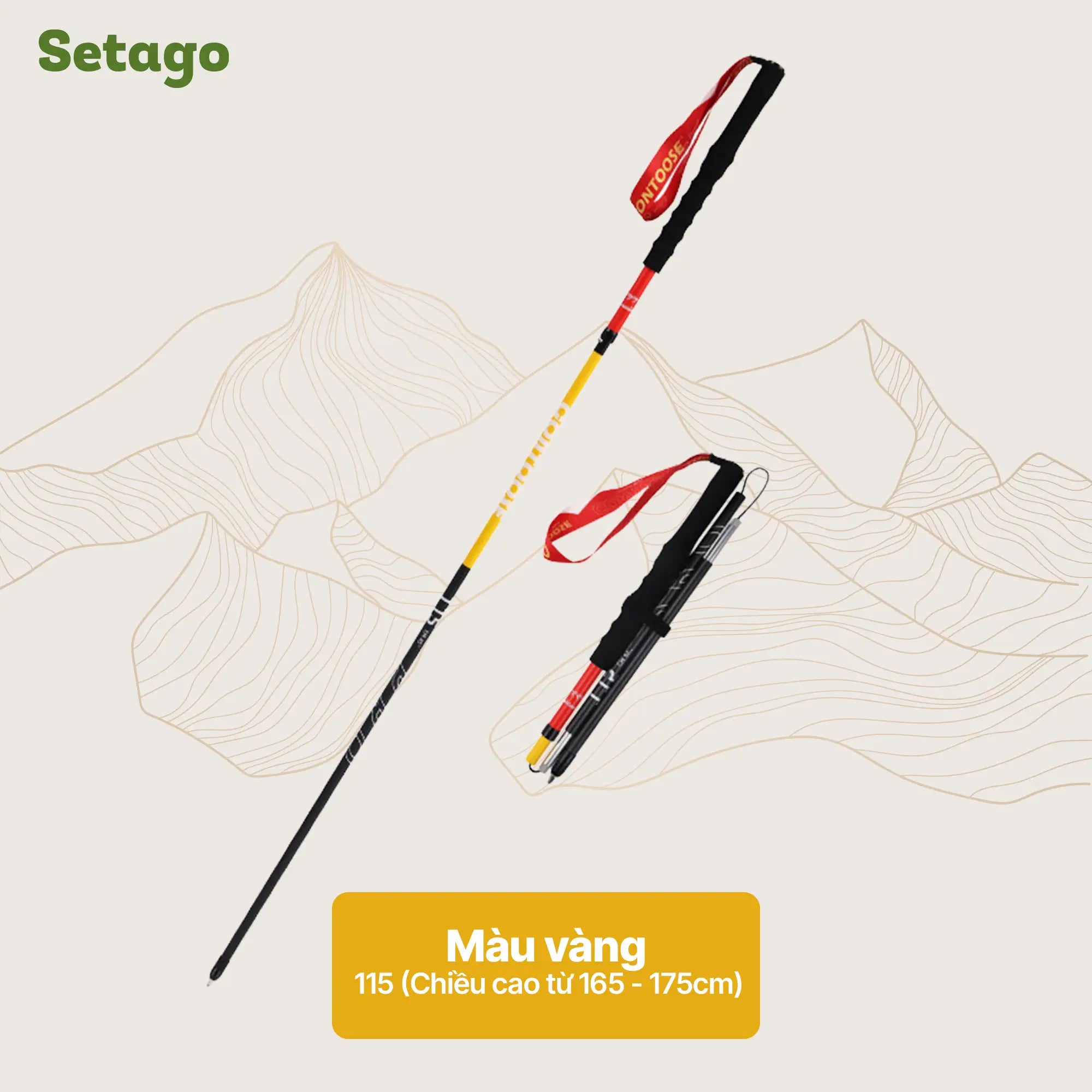 gay-contoose-t800-mau-vang-115cm - Setago Travel & Outdoor