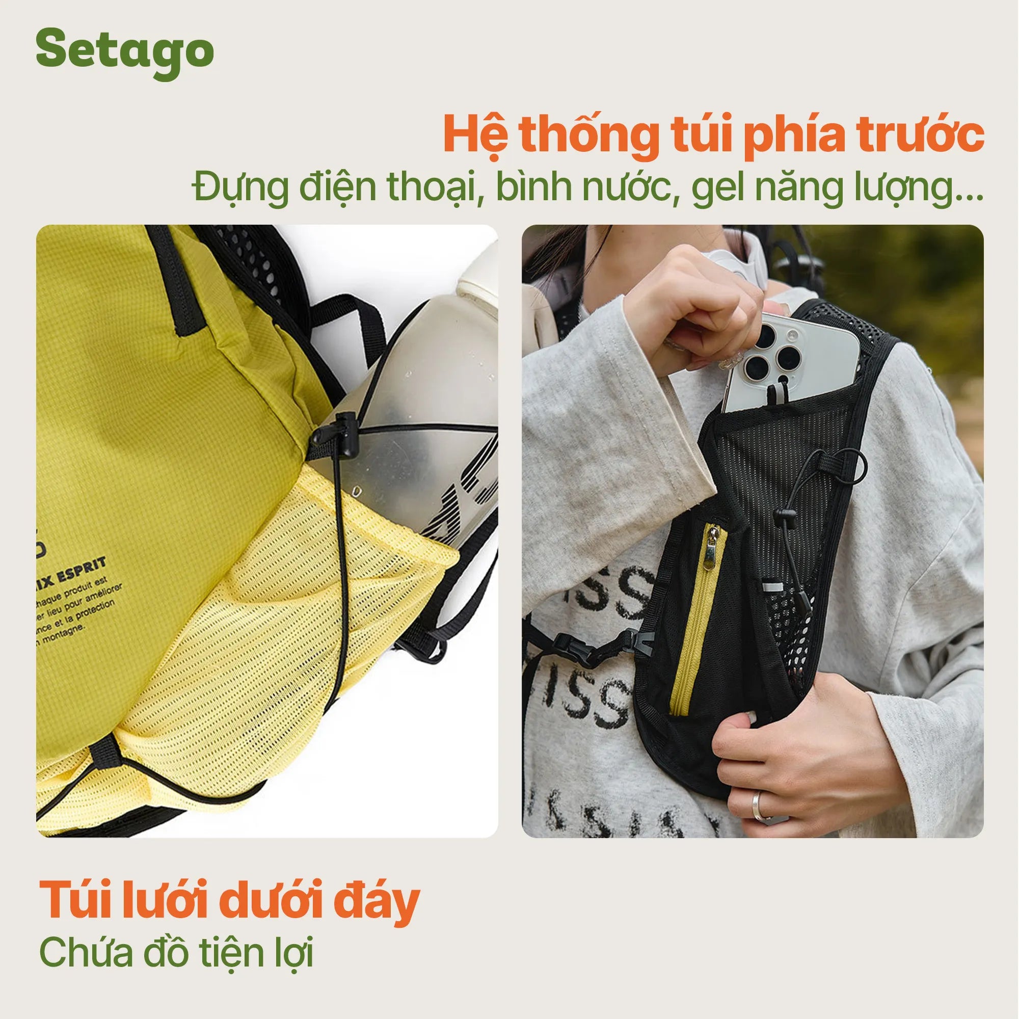 he-thong-tui-truoc-va-tui-luoi-day-luruida - Setago Travel & Outdoor