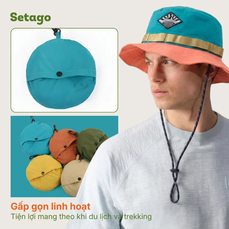 Mũ bucket Solar Setago gấp gọn siêu nhẹ