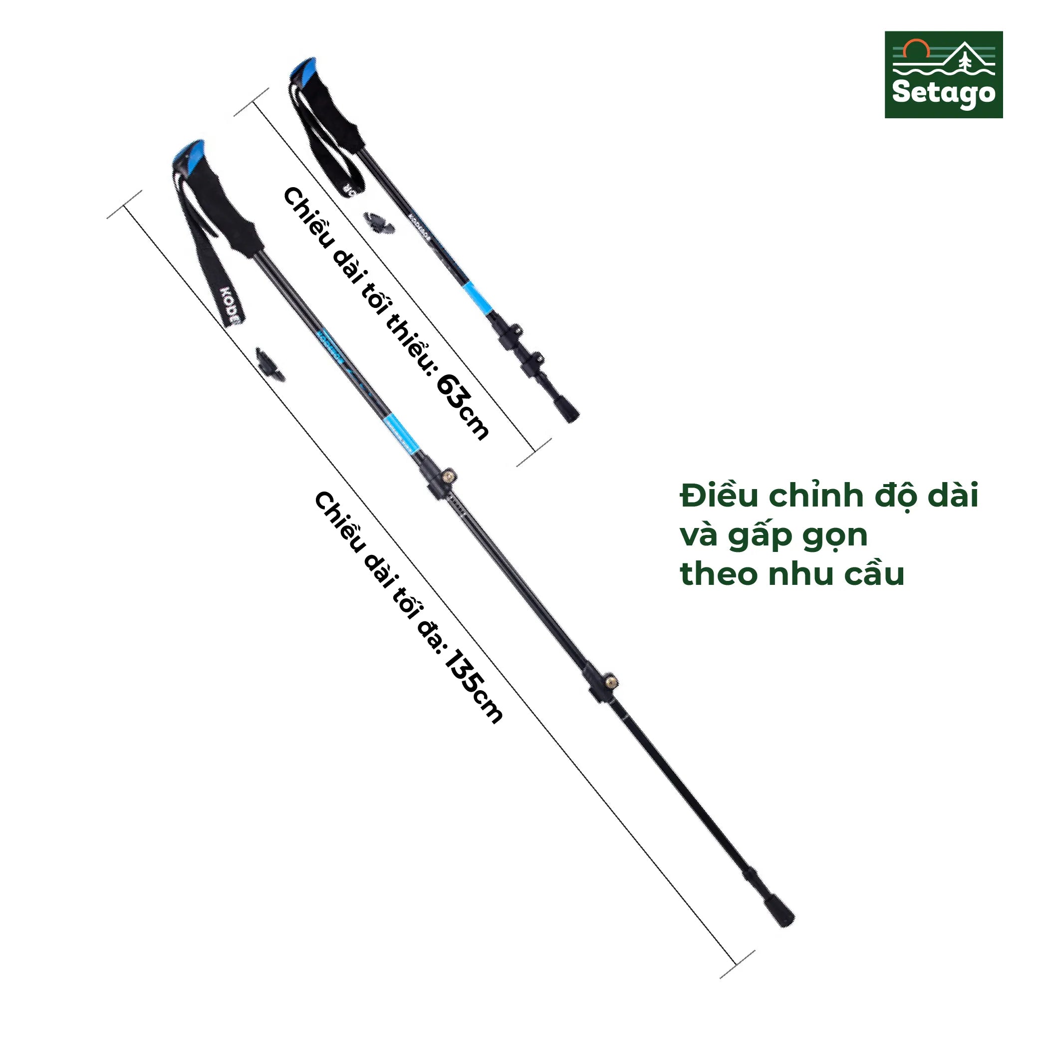kich-thuoc-gay-leo-nui-kodenor-63-135cm - Setago Travel & Outdoor