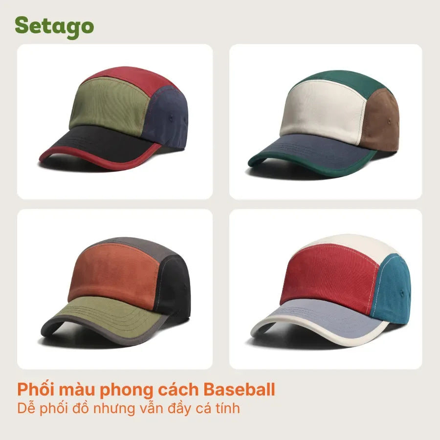 mu-luoi-trai-tyro-5-panel-phoi-mau-baseball - Setago Travel & Outdoor