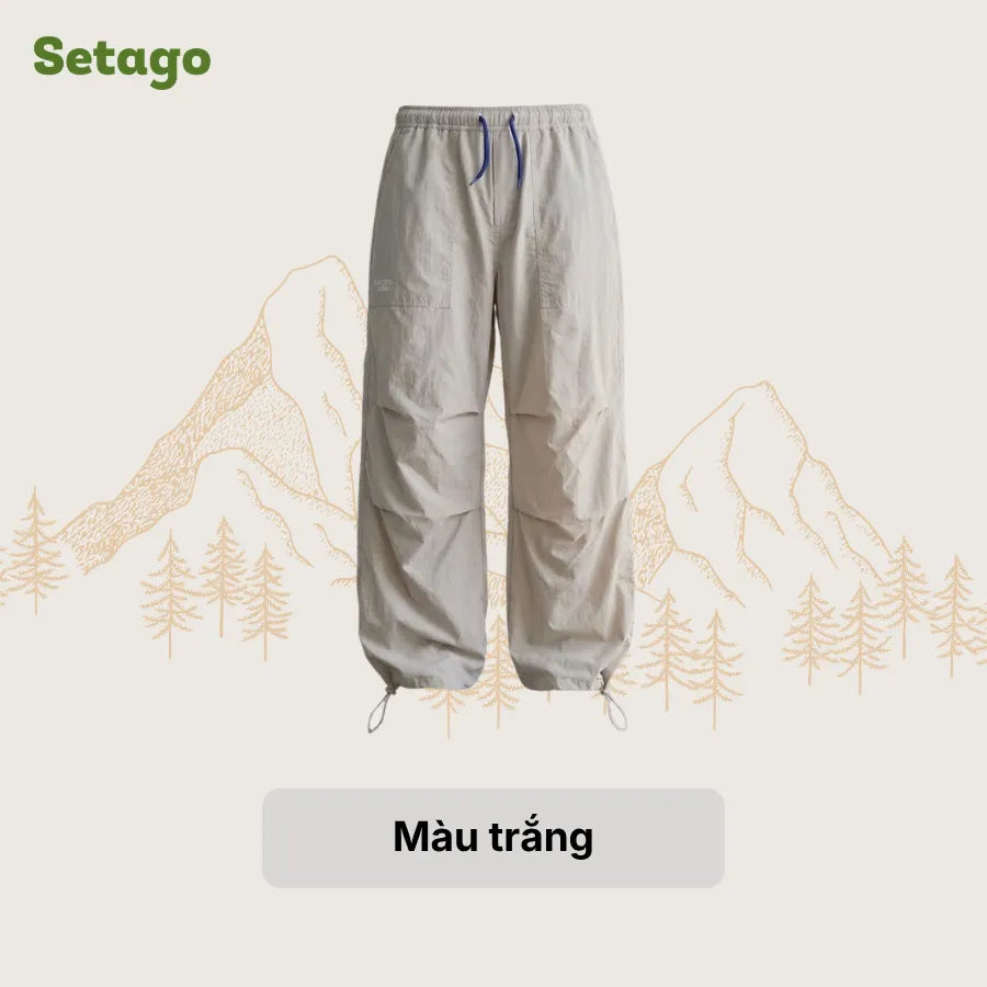 Quần gió Aero ống rộng chống nước nhanh khô
