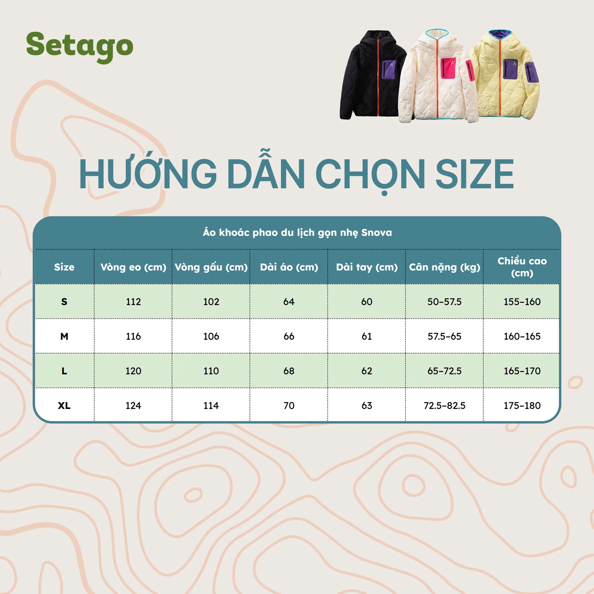 snova_Size - Setago Travel & Outdoor