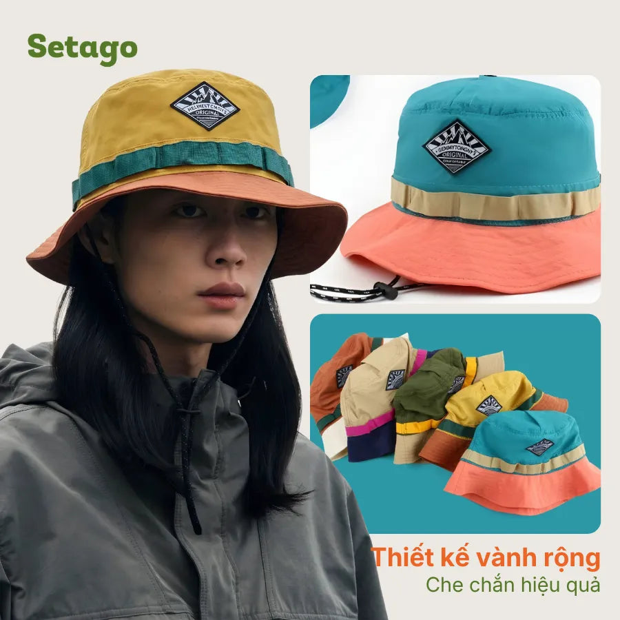 Mũ bucket Solar Setago gấp gọn siêu nhẹ