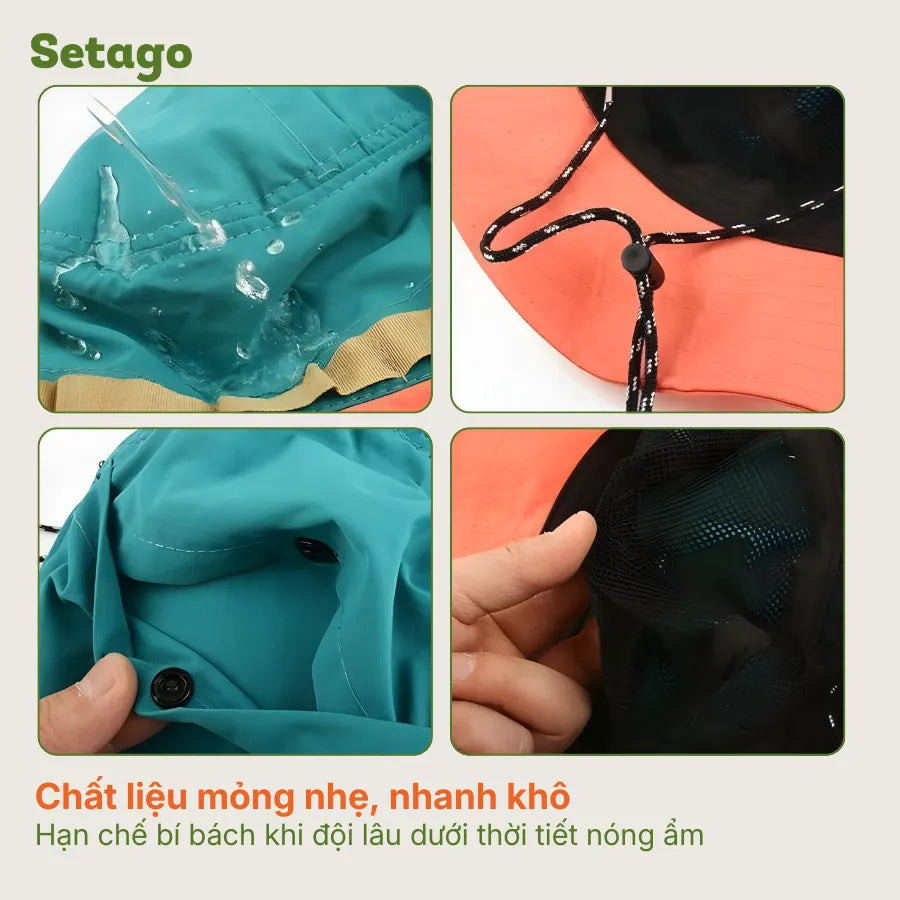 Mũ bucket Solar Setago gấp gọn siêu nhẹ