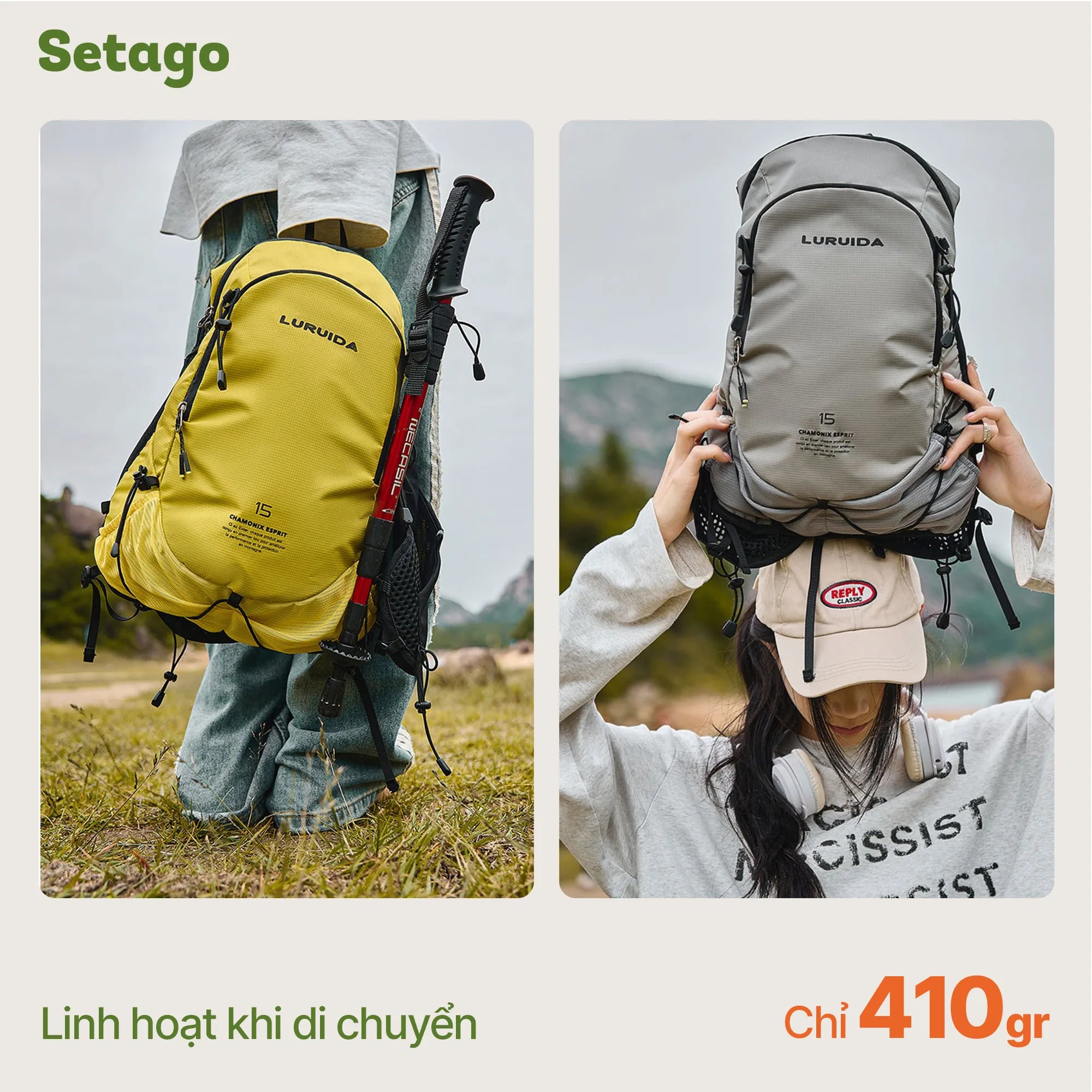 trong-luong-sieu-nhe-410g-balo-luruida - Setago Travel & Outdoor